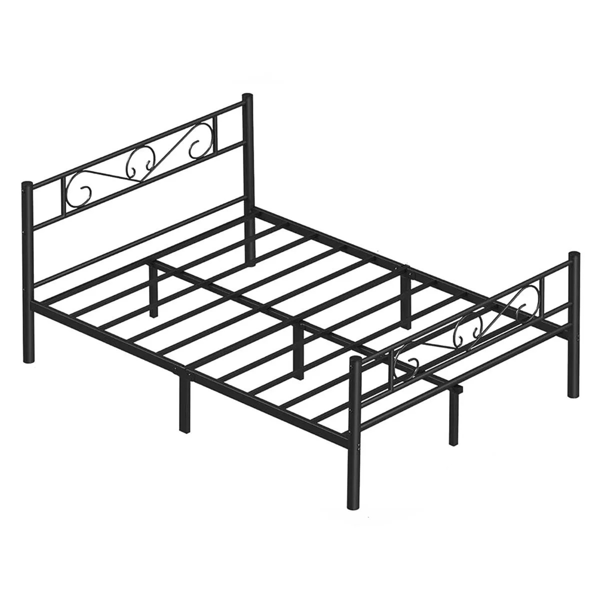 JIAGENG Metal Bed Frame-9 Legs with Headboard & Storage Space,Easy Assembly