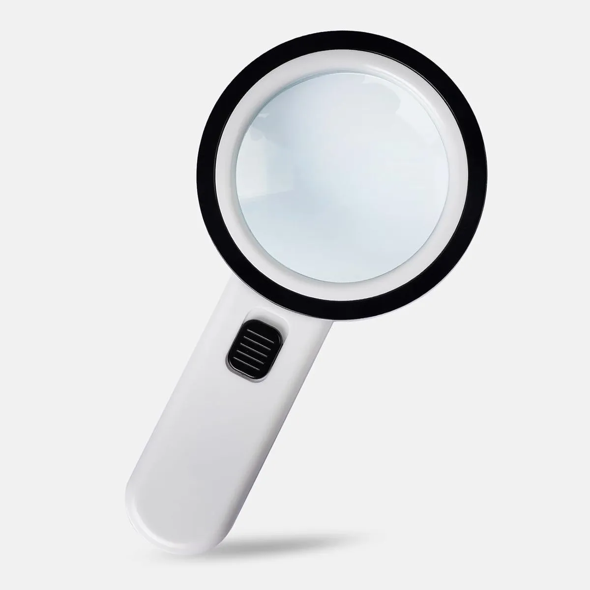 Magnifying Glass - 12 LED Lights, 30x Magnification, White/Black