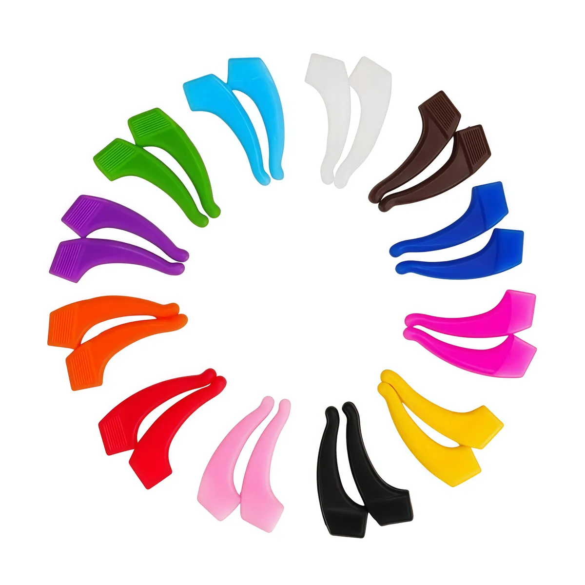 Kingdushi 12Pairs Of Eyeglass Accessories,Glass Holder Silicone,Multicolor