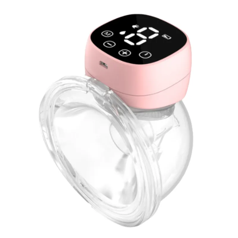 Wearable LCD Automatic Handsfree Electric Breast Pump - Pink