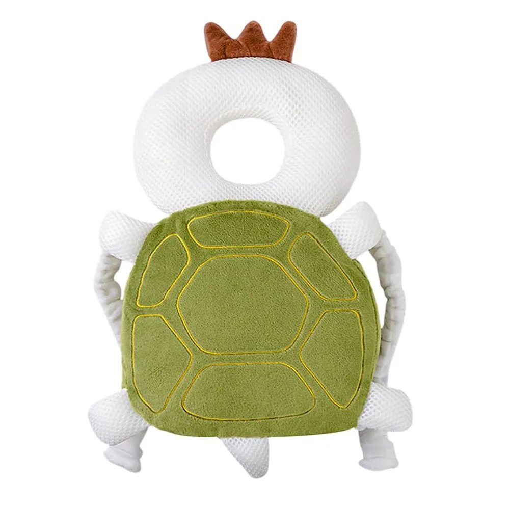 Toddler Baby Head Protection Cushion Backpack Wear ,Green Turtle
