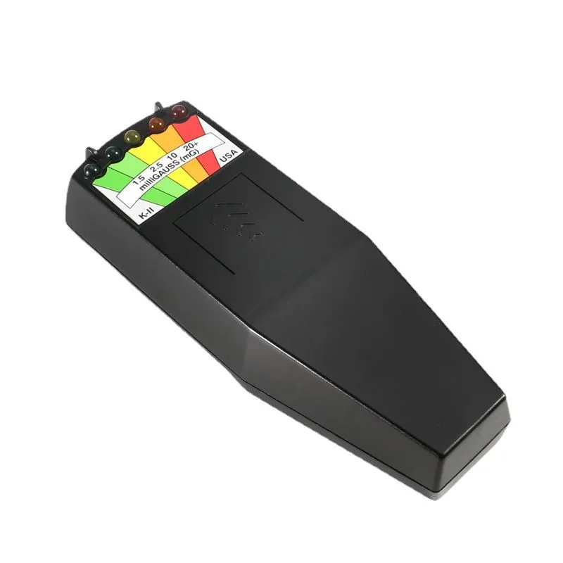LED EMF Meter Magnetic Field Detector - Black