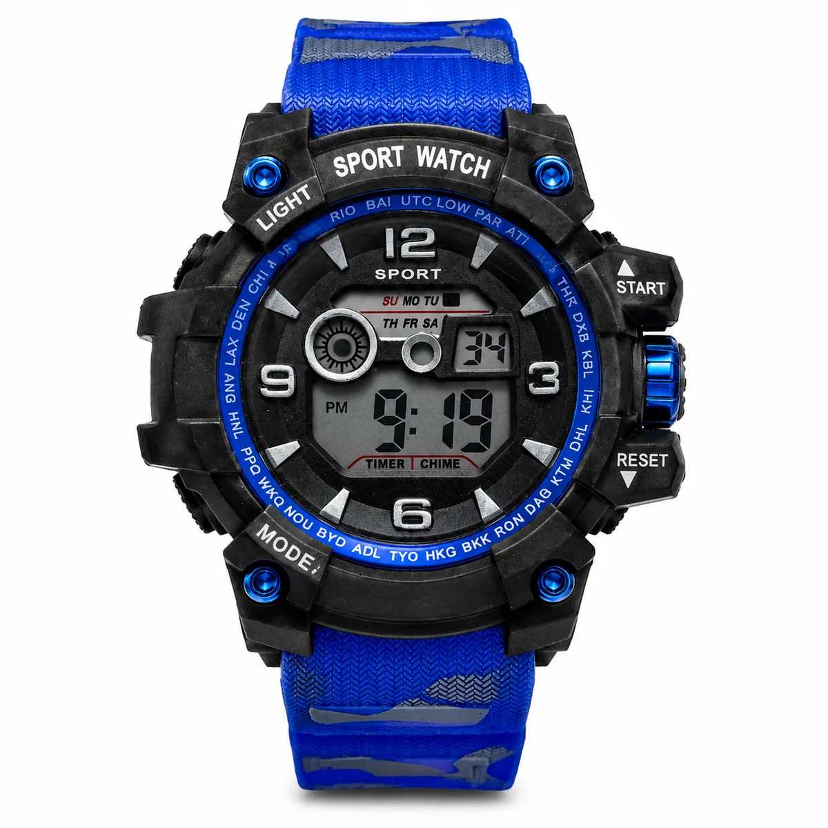 Atli Pieces Men's Sport Digital Watch - Multi-Function LED Display