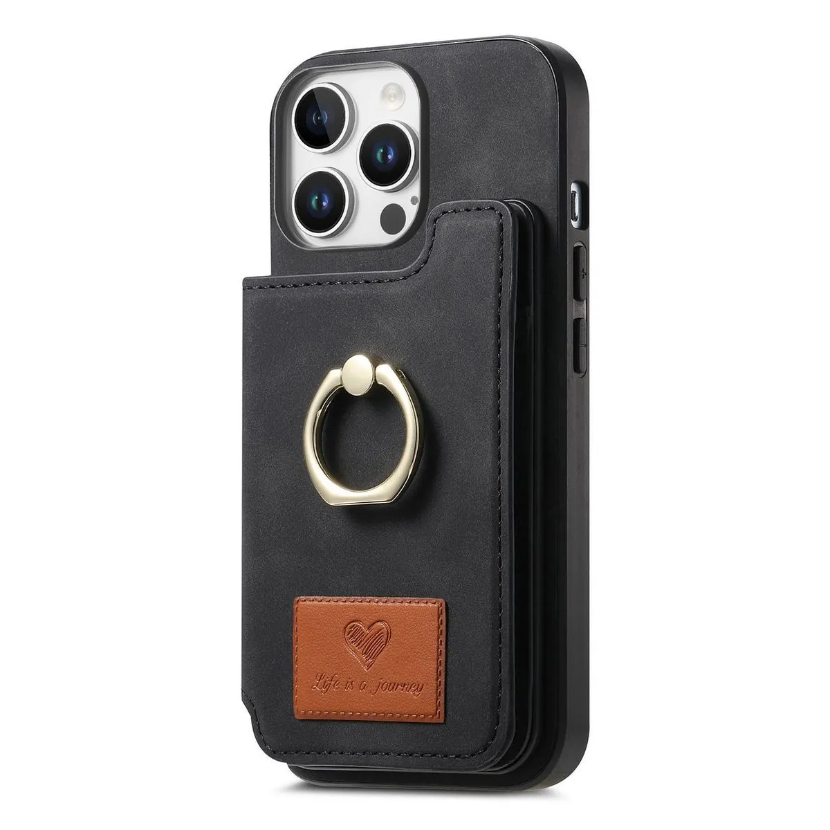Magsafe Magnetic Card Holder Phone Case Compatible With iPhone 16 Pro Max - Black