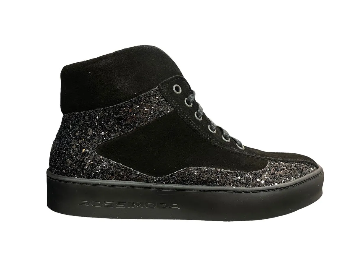ROSSIMODA - Men's Sparkle Black Lace Up Ankle Boots
