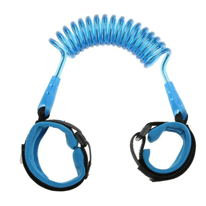 Kids Safety Anti-Lost Strap Link Harness & Wrist Band: 1.5m - Blue - 10 Years - Blue