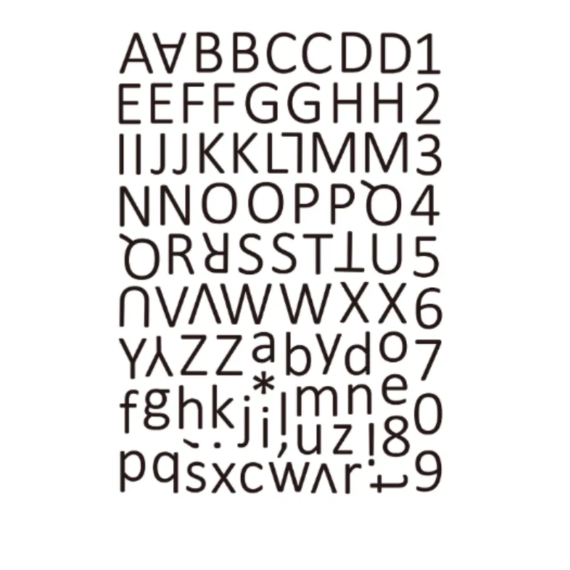 A4 Waterproof Alphabet & Number Vinyl Sticker Sheet - Black