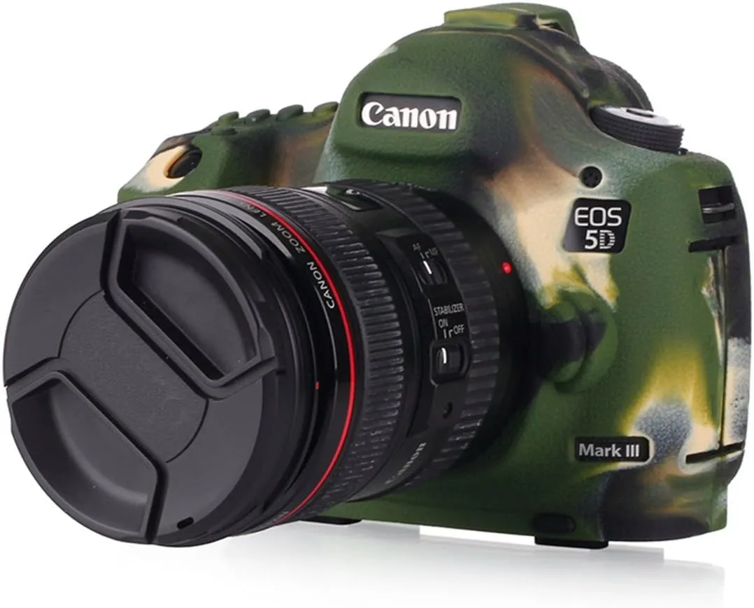 Silicone Camera Protective Case for Canon EOS 5D Mark III, 5DS, 5DSR Camera - Black