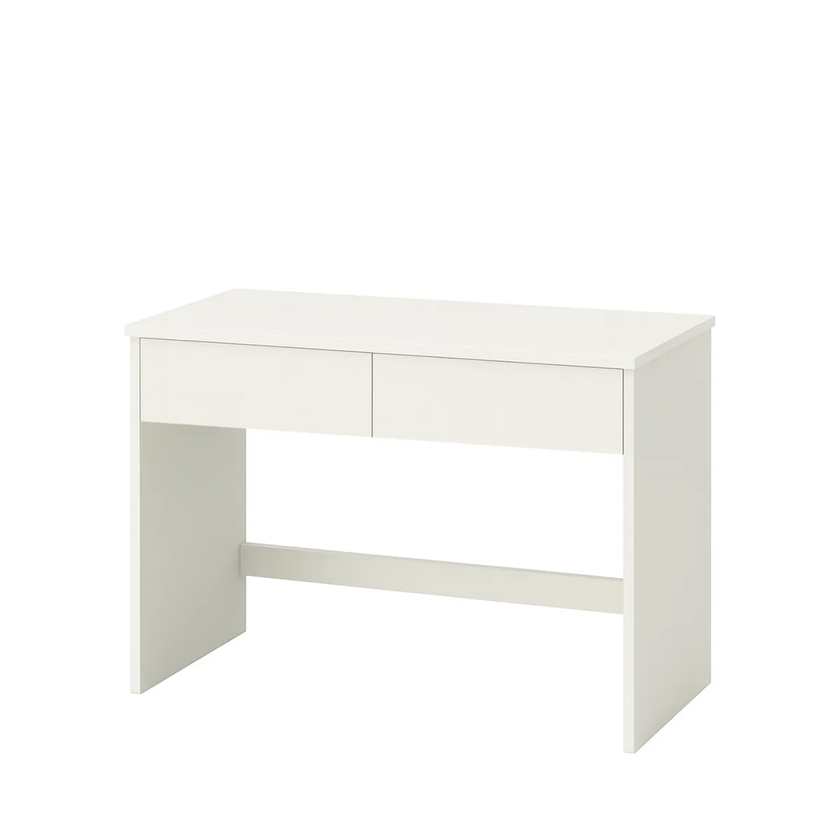 LAZAVA Compact Vanity Desk with Flip Mirror & Storage Drawers - White