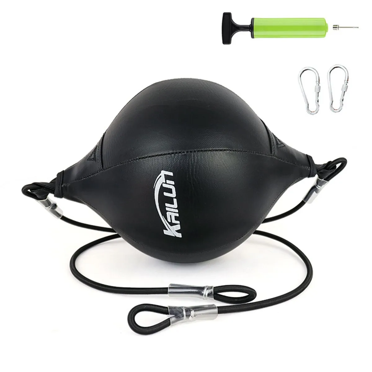 PU Leather Double End Striking Punching Bag - Hanging Boxing Reflex Ball