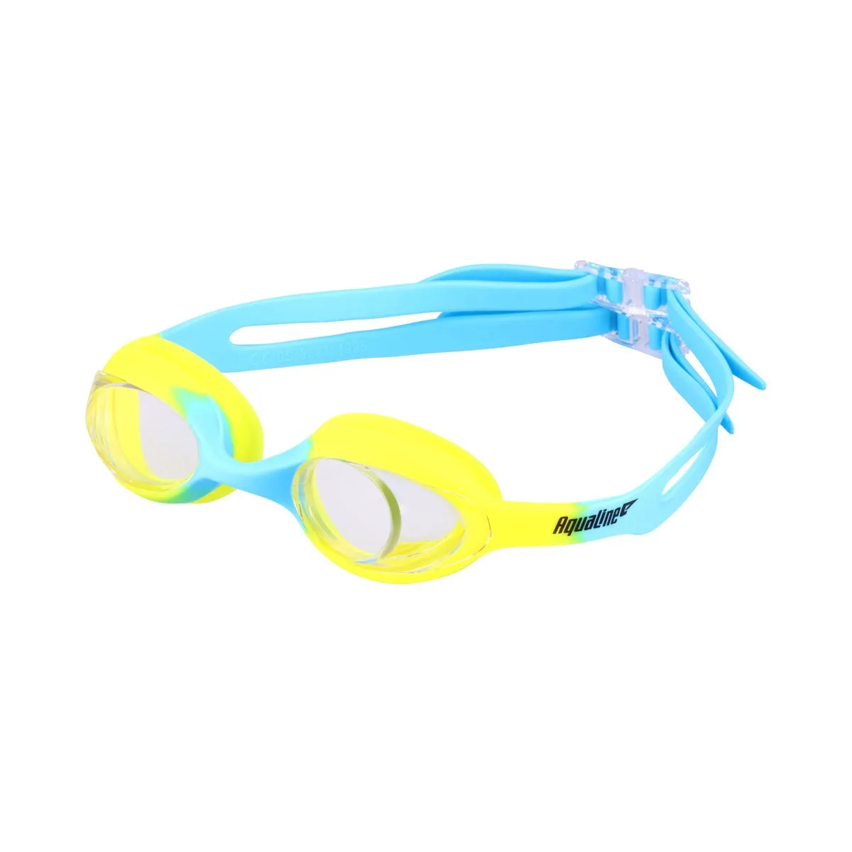 Junior Aqualine Flare Swim Goggles - Blue/Yellow