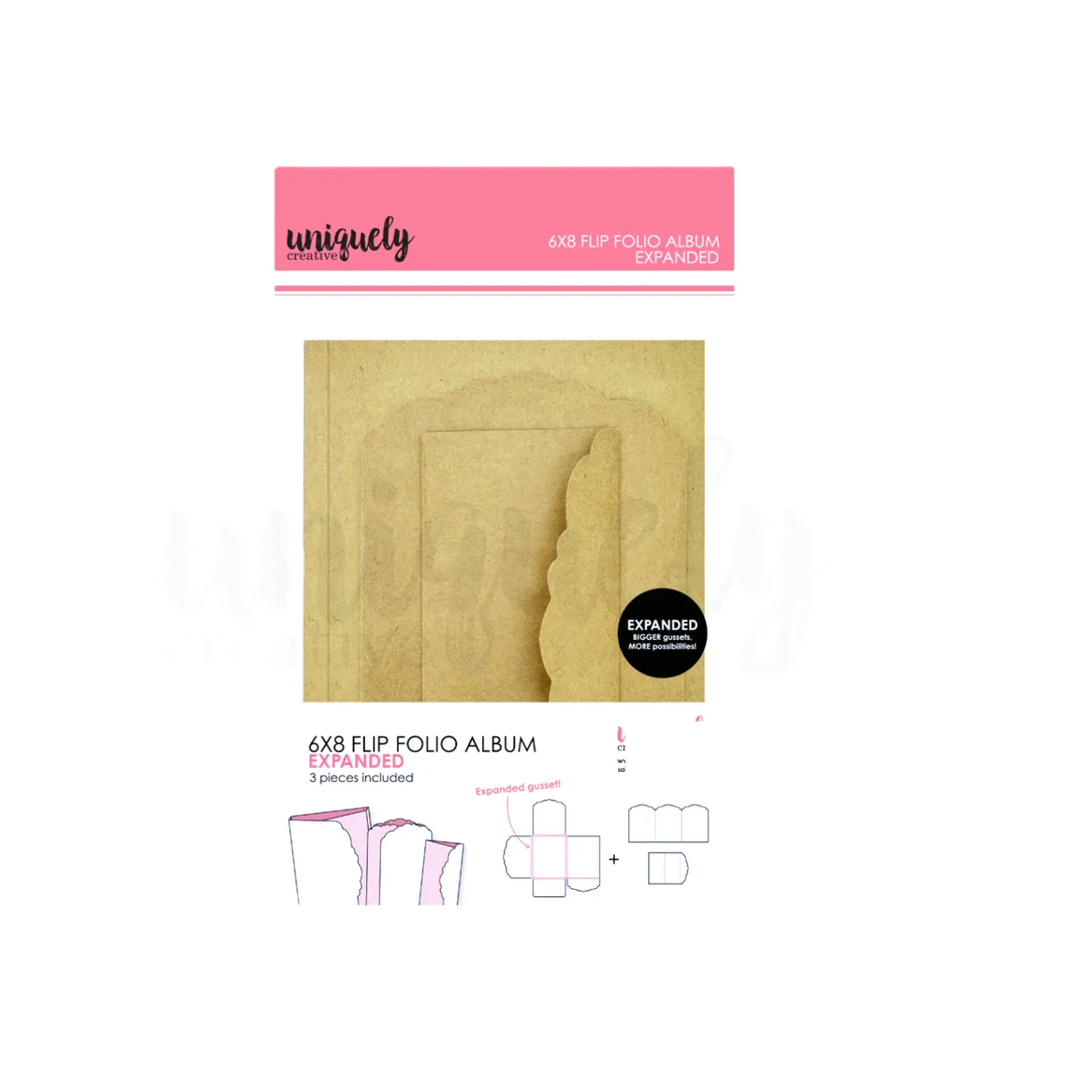 Uniquely Creative Kraft Flip Folio Album - Expanded