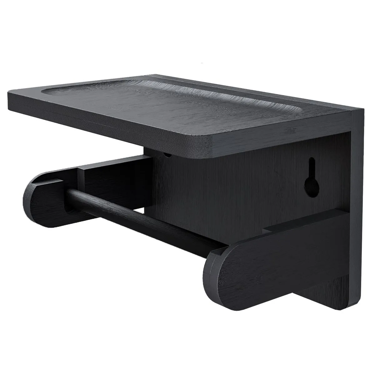 Toilet Paper Holder with Shelf Bathroom Accessories Toilet Ppaer Dispenser - Black