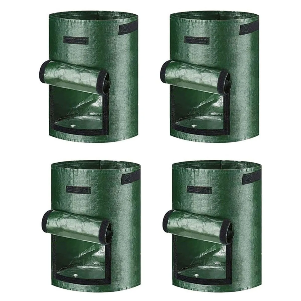 Grow Bags Garden Planting Bag PE Breathable Plant Grow Pouch Duty Thickened - Green