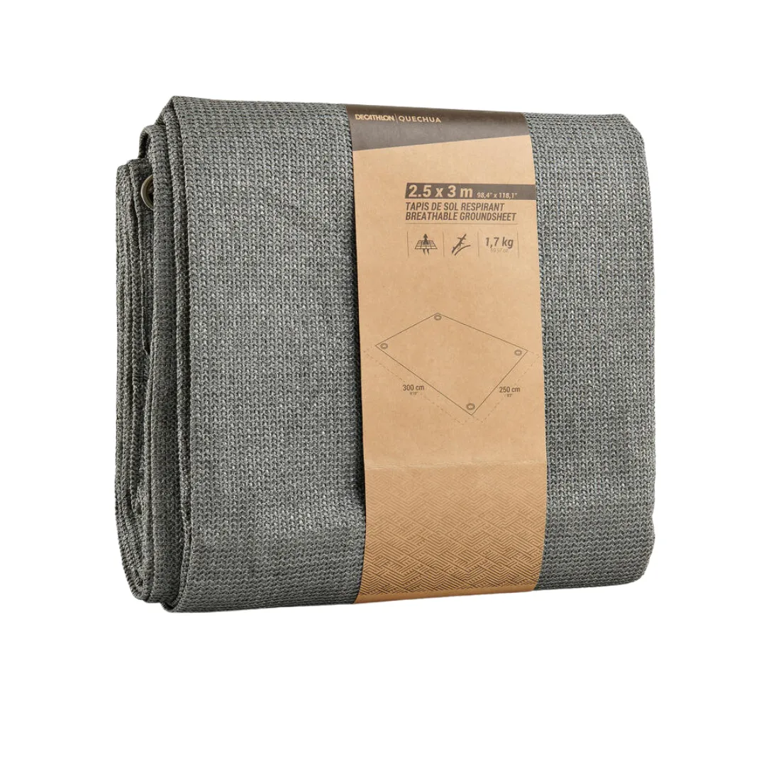 Quechua BREATHABLE GROUNDSHEET FOR TENTS AND CAMPING TRIPS | 3 x 2.5 METRES