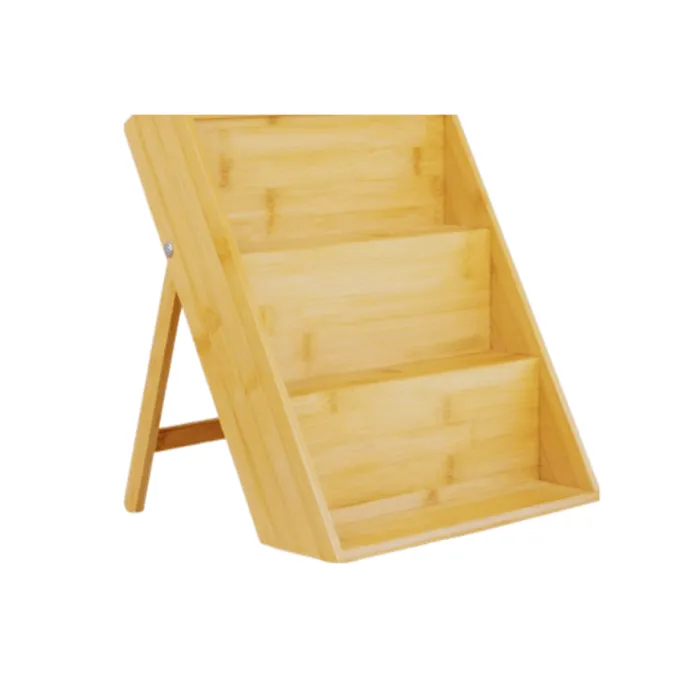 Bamboo Spice Rack for Counter Top 3-Tier Foldable Wooden Spice Rack