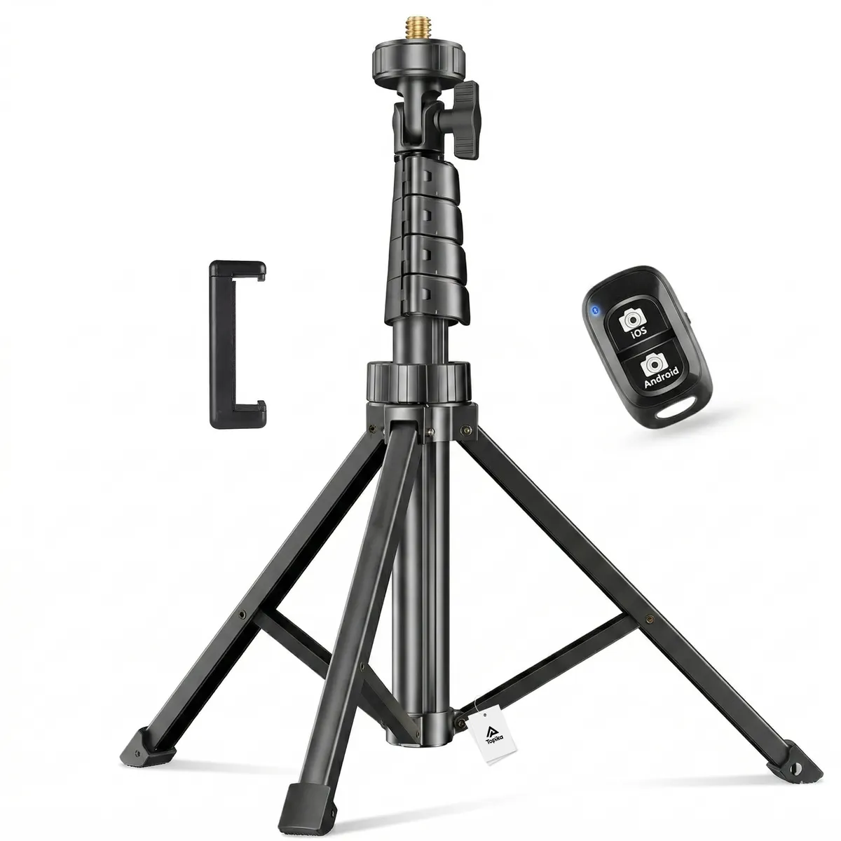 Topika Strong Tripod Stand For Phone And Camera& Remote,50-160cm Adjustable