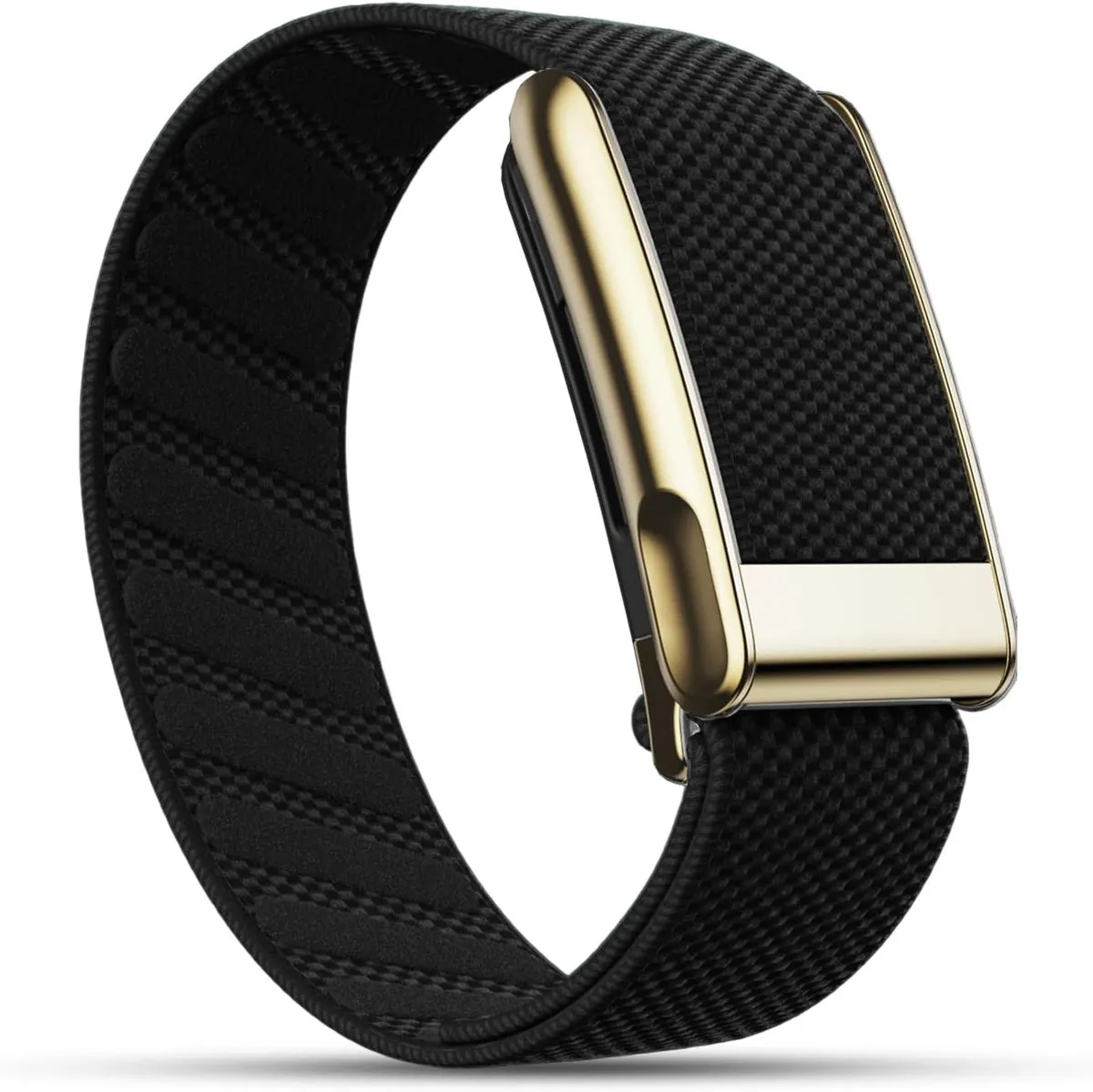 Ultra-Soft Stretchy Nylon Sport Band Compatible with WHOOP 5.0 One & Peak - Black, Gold