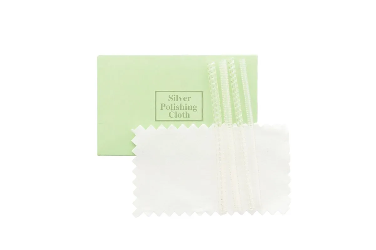 12pk Invisible Ring Size Adjuster for loose rings & silver polishing cloth