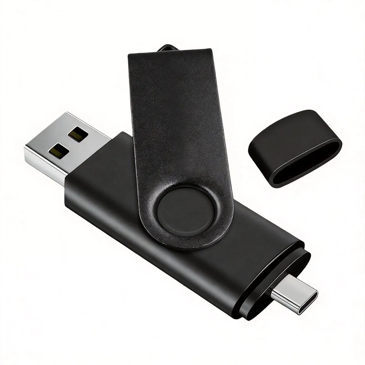 Metal OTG 2-in-1 Type-C USB Flash Drive 32GB Compatible with Android - Black
