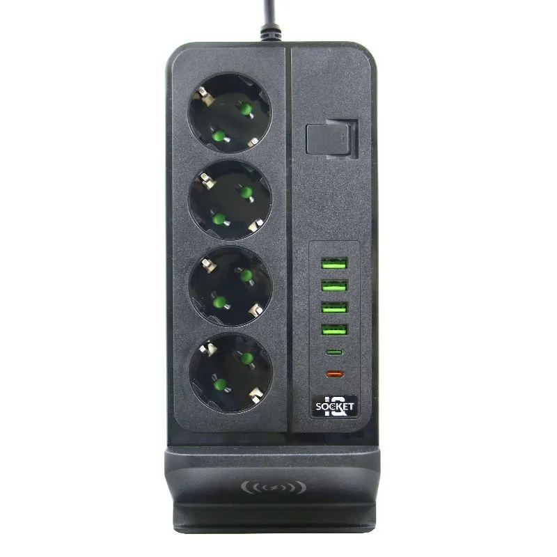 IPSTYLE Power Strip 4 OutletS With 4 USB 2 Type-c Charging Surge Protector - 2M