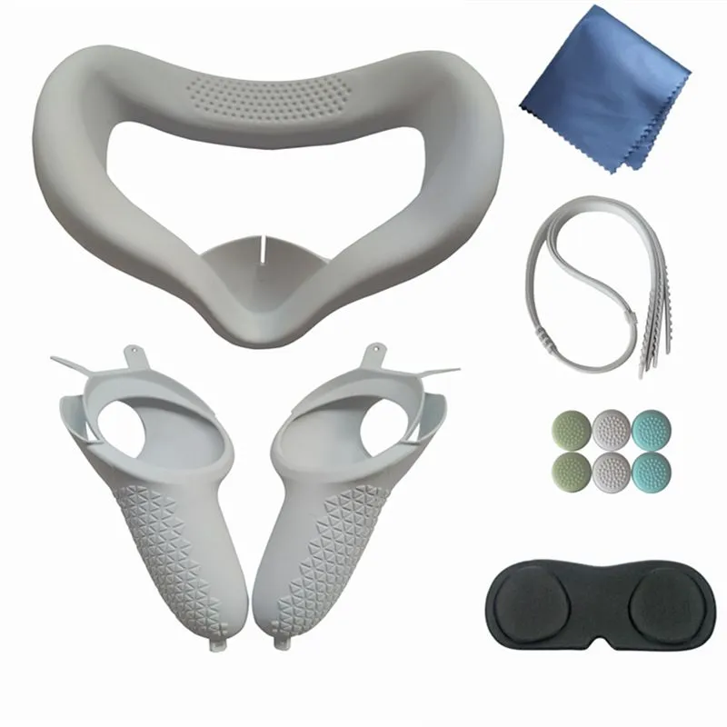 VR Accessories Protective Cover for Quest 2 White VR Press Controller Case
