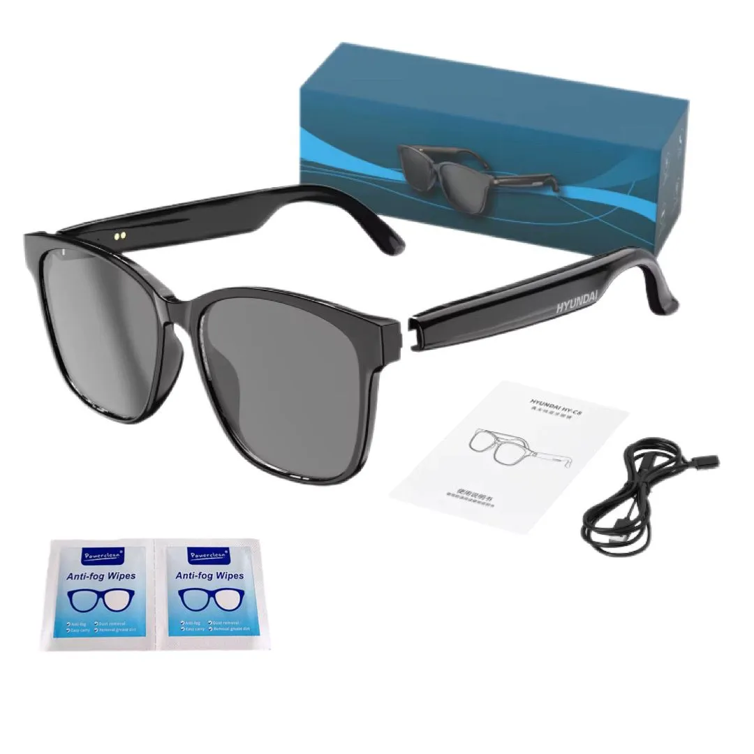 HYUNDAI HY-C8 AI Translator Glasses + Gift - Black
