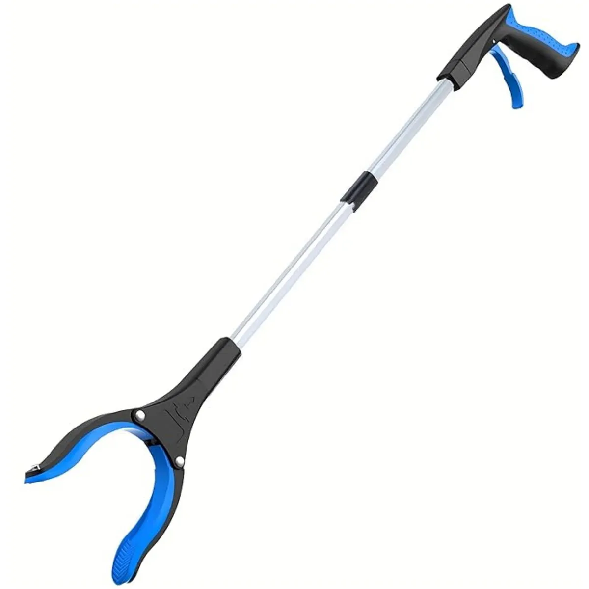 Foldable Reacher Grabber Trash Picker Claw for Elderly Grab Reaching Tool - Blue 1 Pack