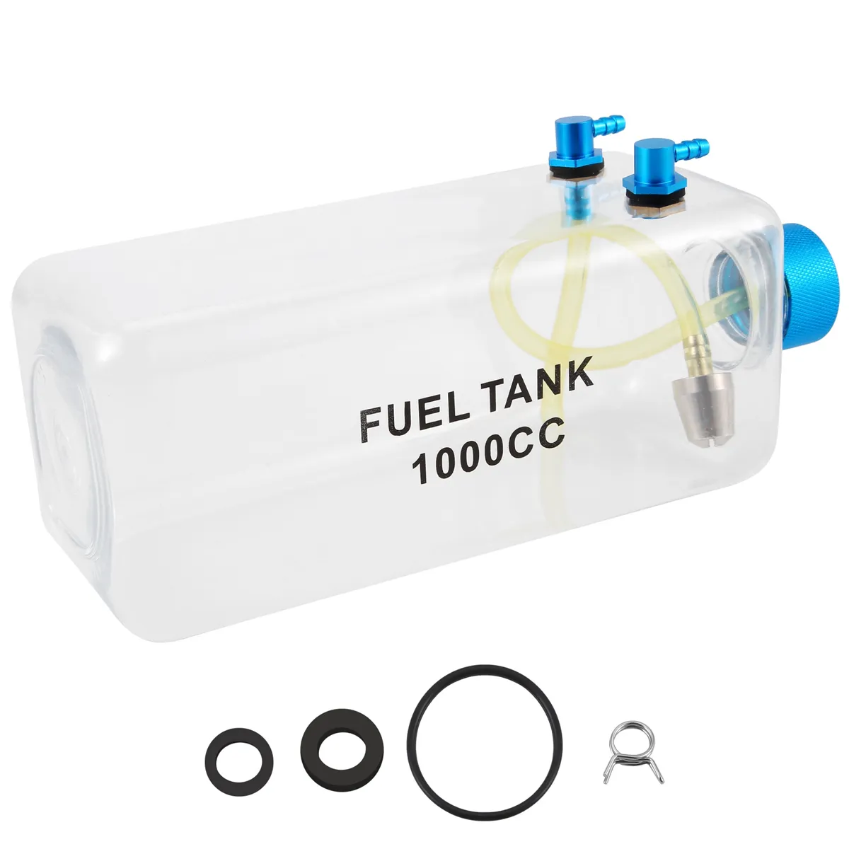 Fuel Tank Petrol Transparent Plastic Bottle 1000CC CNC for RC Gas and Nitro