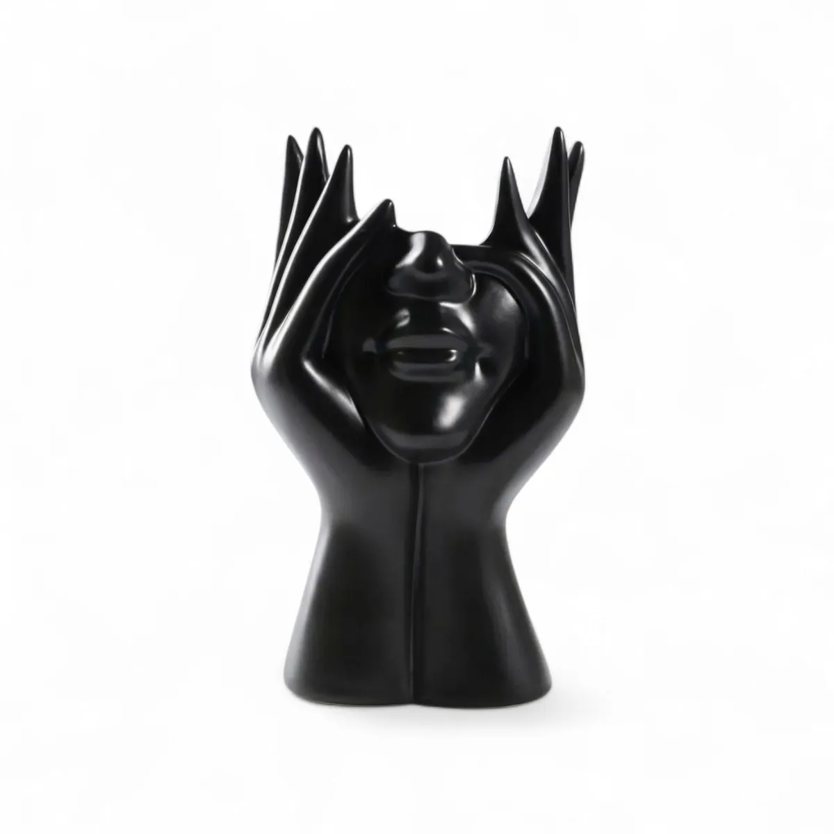 Creative Human Body Makeup Brush Holder - Black