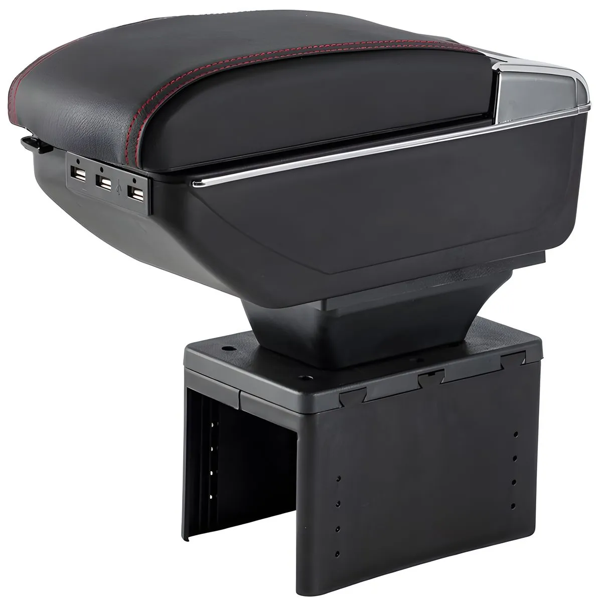 Double Layer Car Armrest Box with 7 USB Port Car Center Console Storage Box