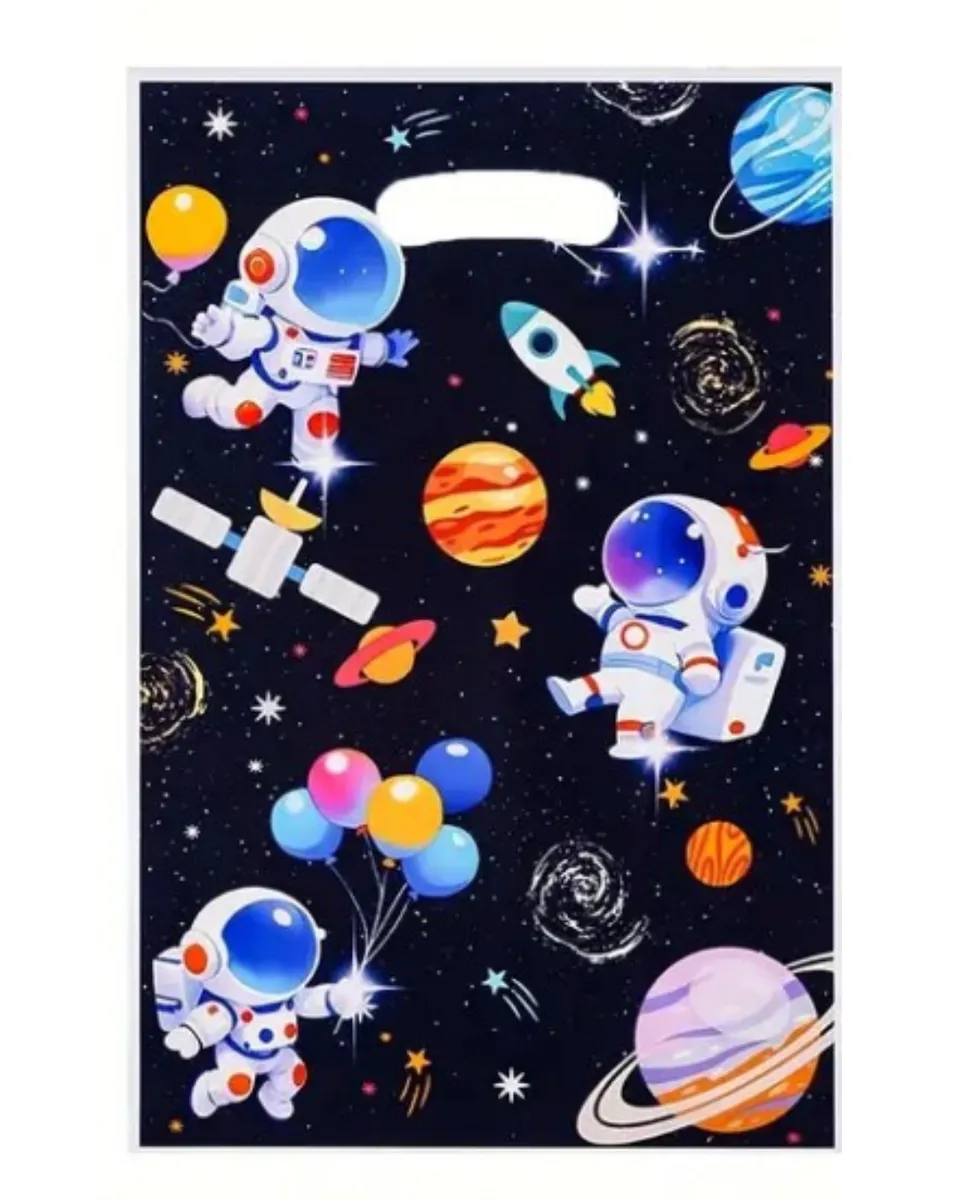 Blue Space Astronaut Themed Party Loot Bags - 30 Bags