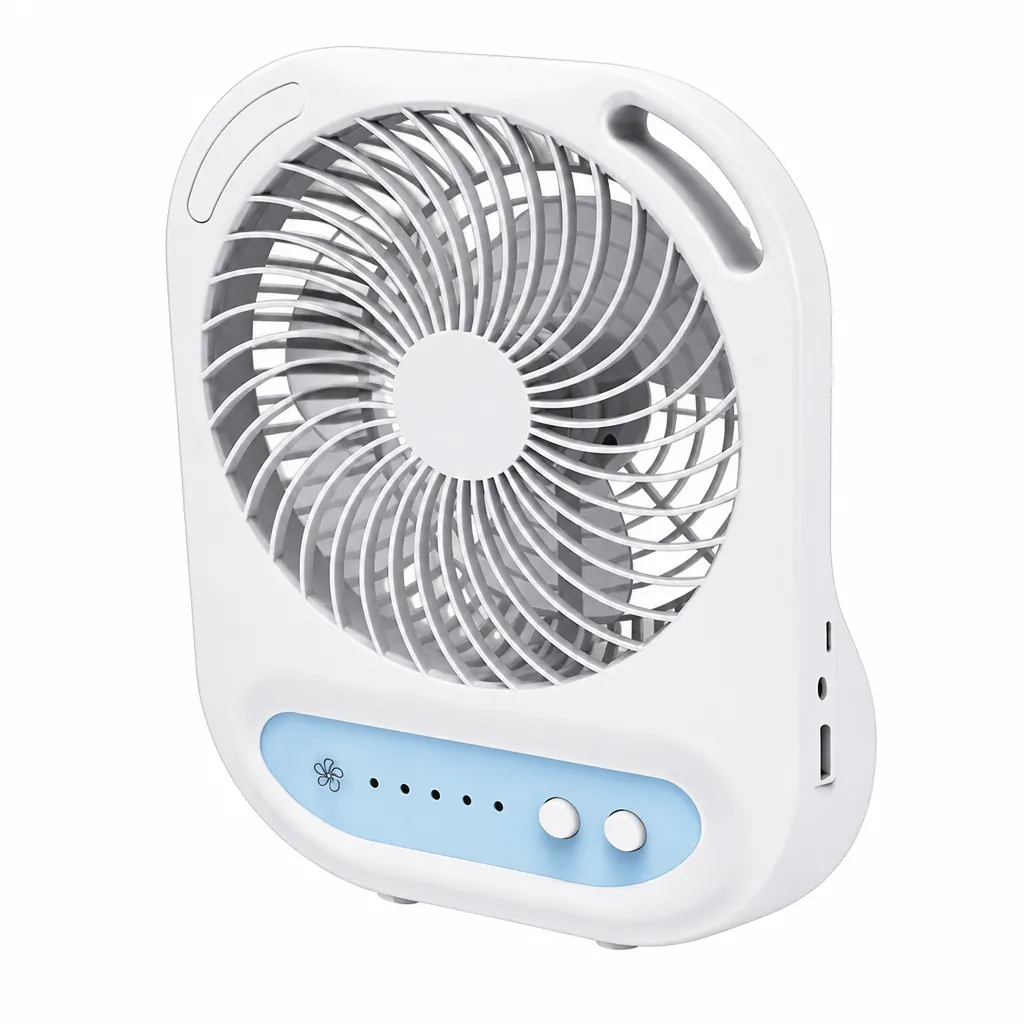 Mini Fan with Speaker LED Night Light 3 Speeds USB