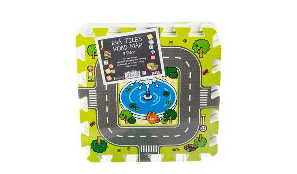 3x Edu Road Puzzle Floor Mat  Packs (9 Puzzle Piece in a Pack)