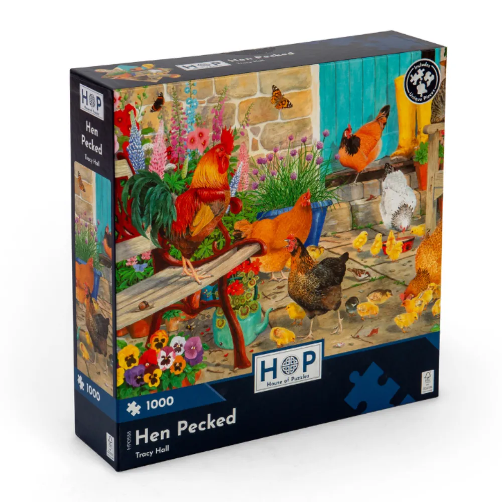 House of Puzzles - Hen Pecked - 1000 Piece Jigsaw Puzzle