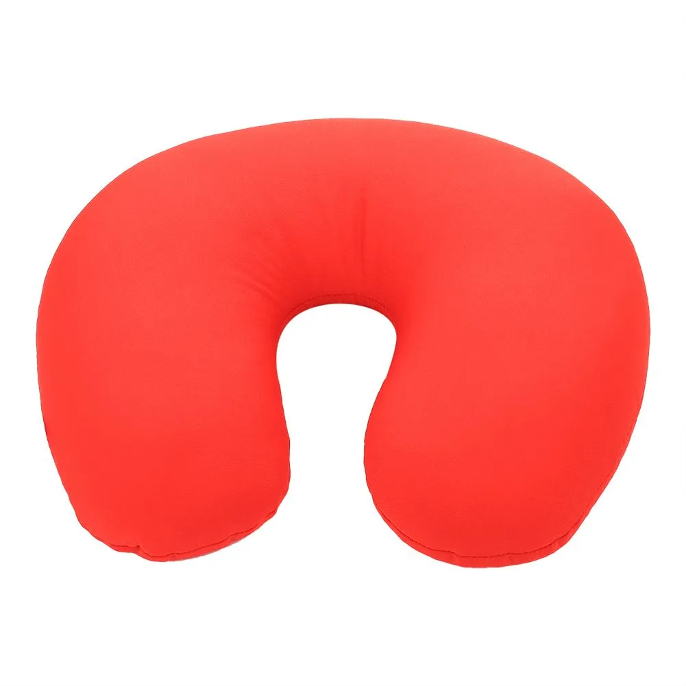 Elastic U Shaped Neck Support Cushion Red