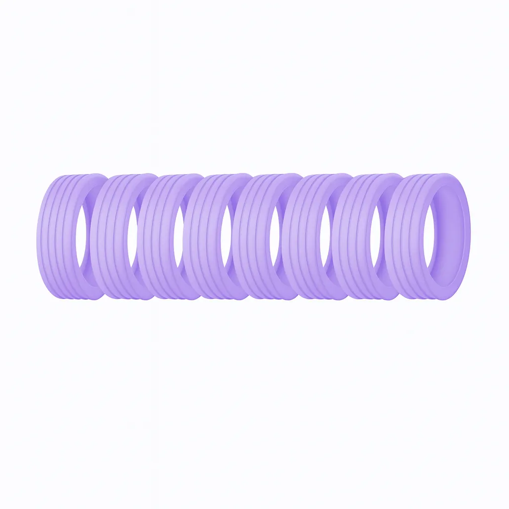 8 Piece Wear-Resistant Suitcase Wheel Cover - Purple