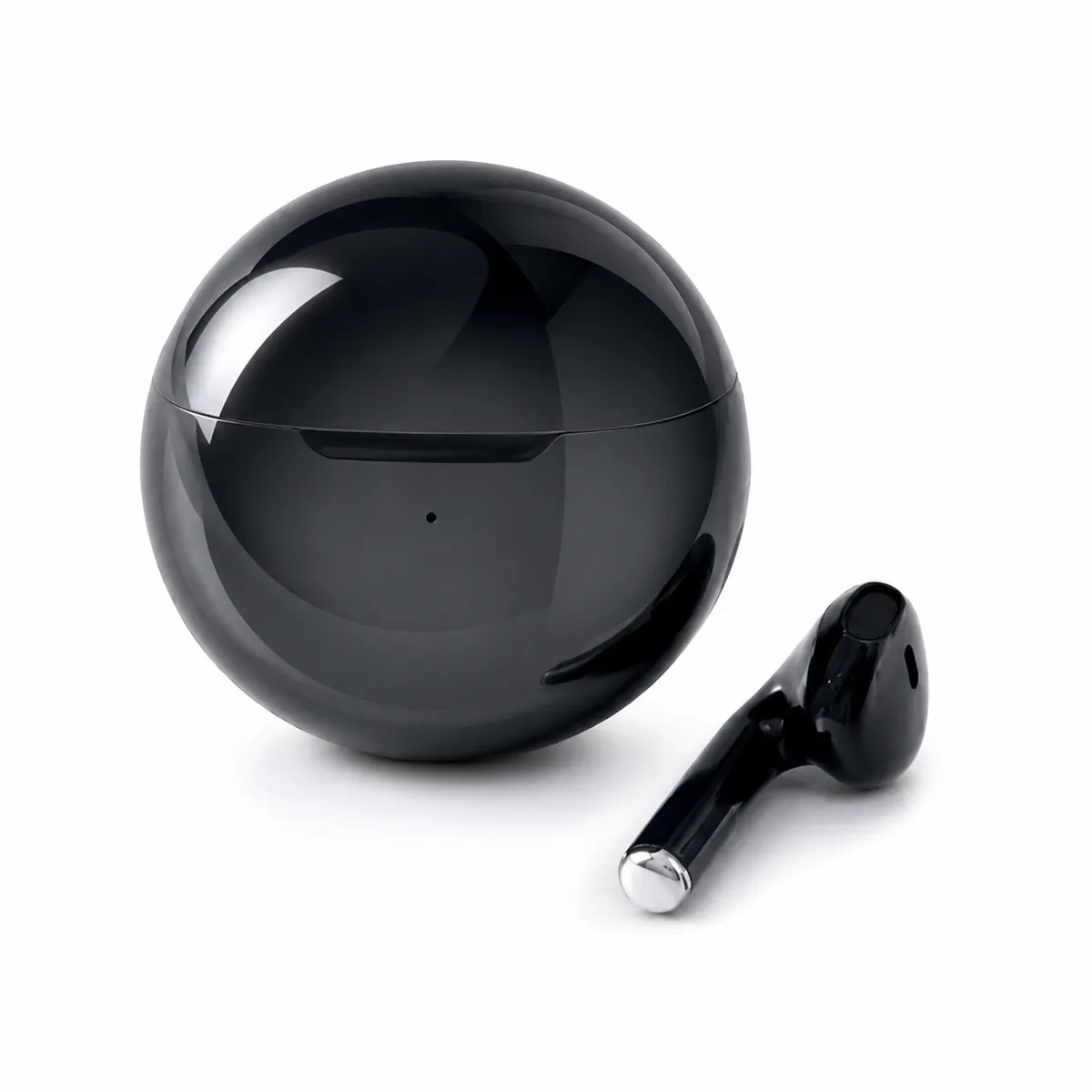 Black Sphere TWS Wireless Bluetooth Earbuds with Charging Case