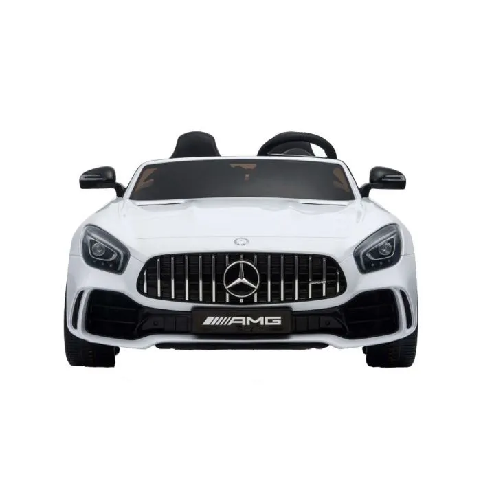 12V White Ride-On Mercedes GTR for Kids