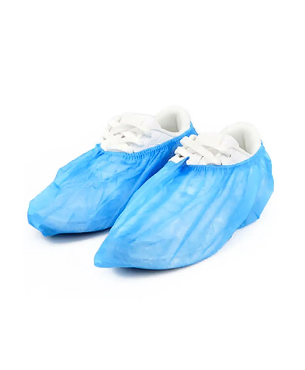 Pack of 100 - Non-Woven Disposable Shoe Covers - Blue