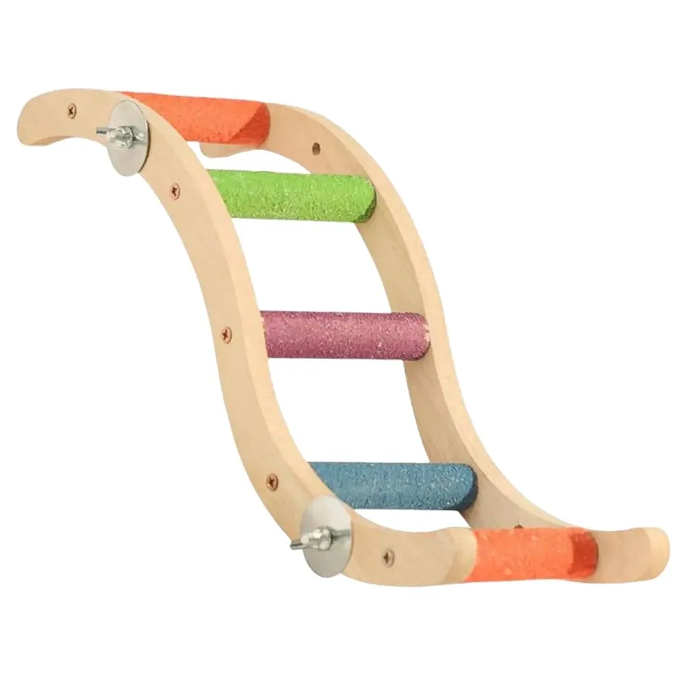 Pet Wooden Climbing Bird Cage Step Ladder - 32cm