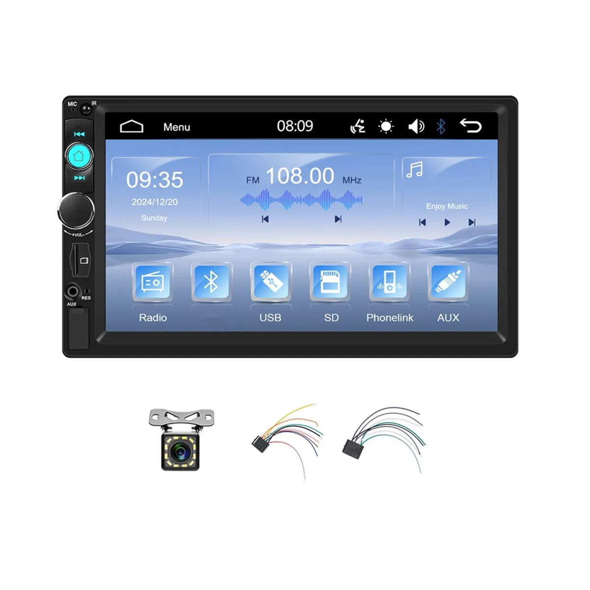 7 Inch Double Din Car Stereo Supports Wired Compatible with Universal