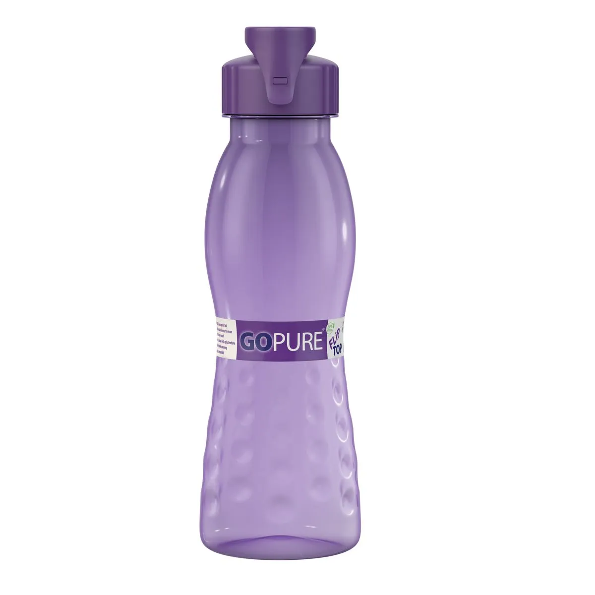 Go Pure Flip Top 700ml Leak Proof Water Bottle - Purple