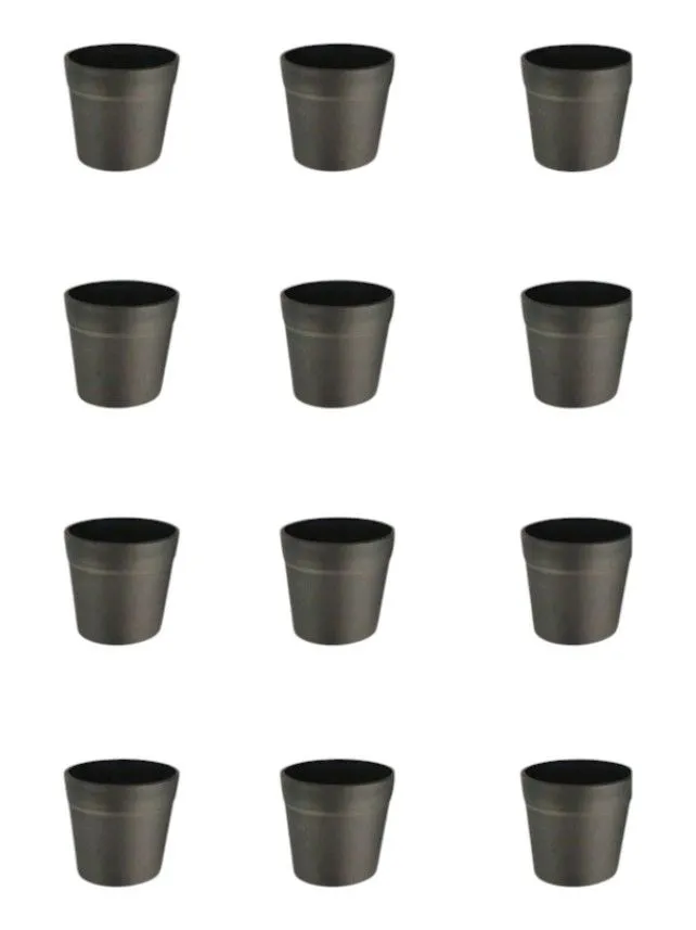 12 Piece Mini Plastic Flower Pot Set 4cm For Succulents & Seedlings