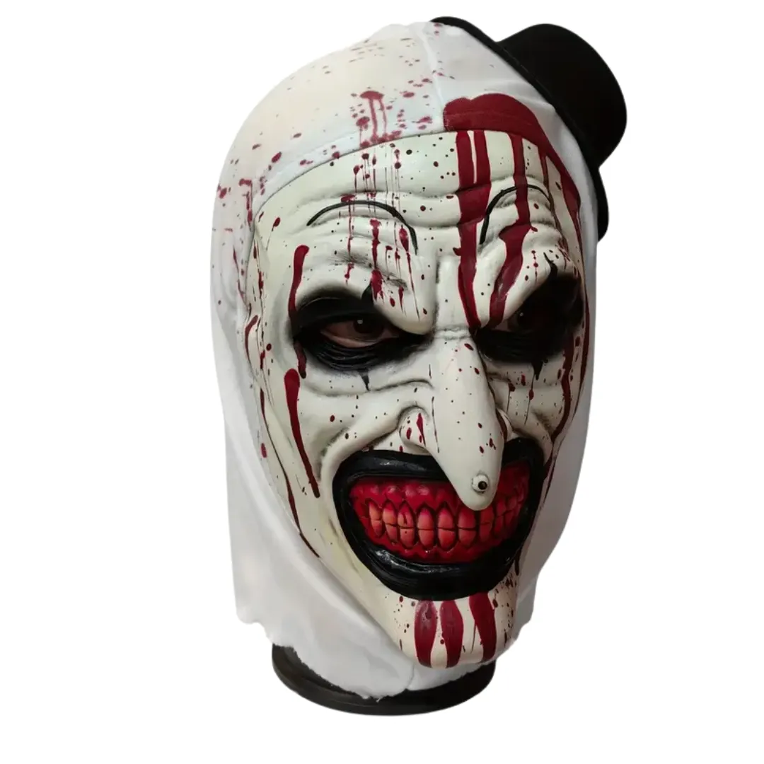Funky Style Synthetic Latex Clown Mask with Hat - 1 piece