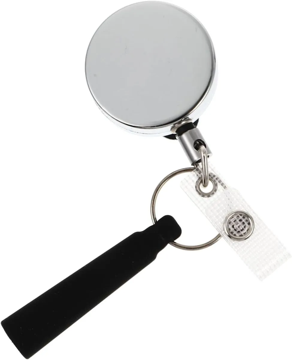 Unique Keychain Badge Holder Retractable Document Clip for Easy Access 1Pc