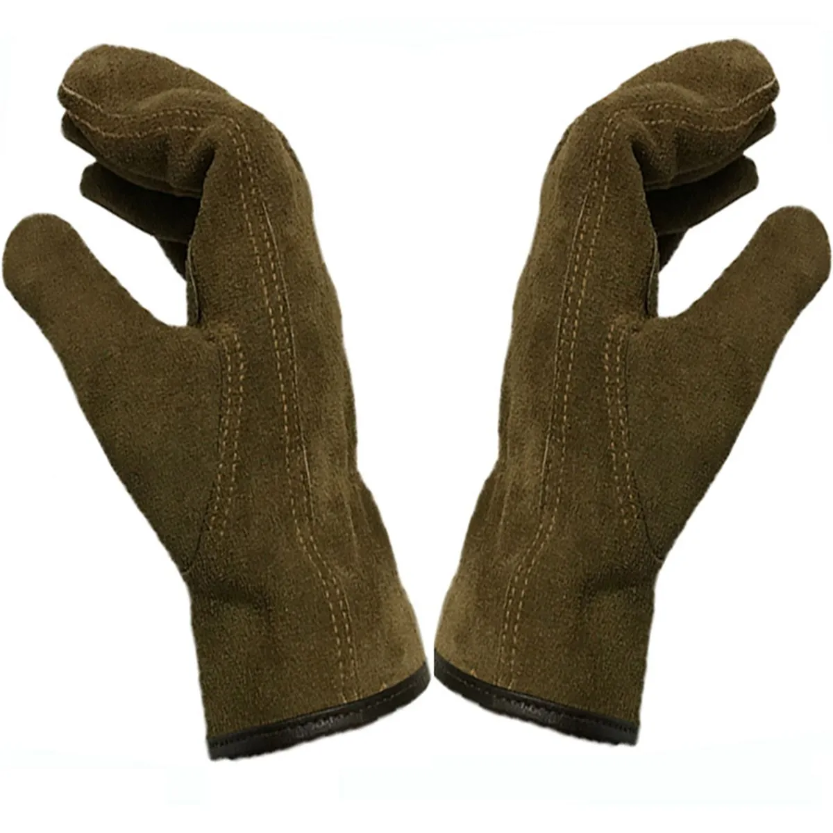 Leather Work Gloves, Cowhide Heavy Duty Industrial Safety Gloves XL