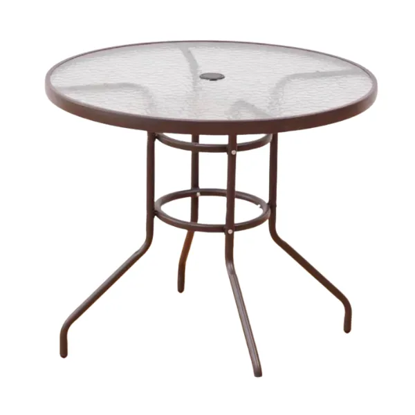 Outdoor Dining Table Patio Tempered Glass Table Patio Bistro Table