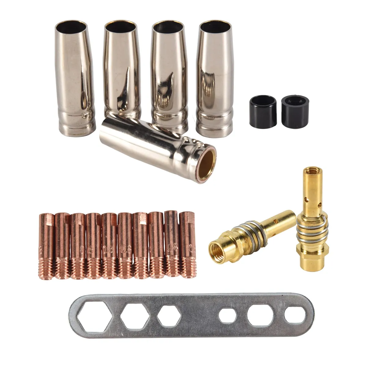 20Pcs Nozzles Welder Accessory for 15Ak Mb15 Mig Mag Co2 Welding