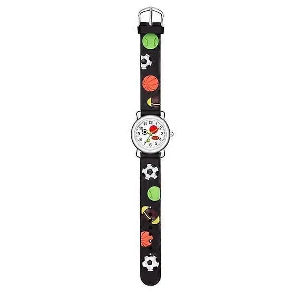 SOCCER Children's Watches, 3D Cartoon Children's Watches, - Black